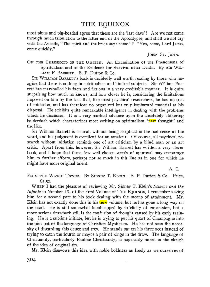 Original scan of The Equinox (Volume III, Number I), PDF page 318