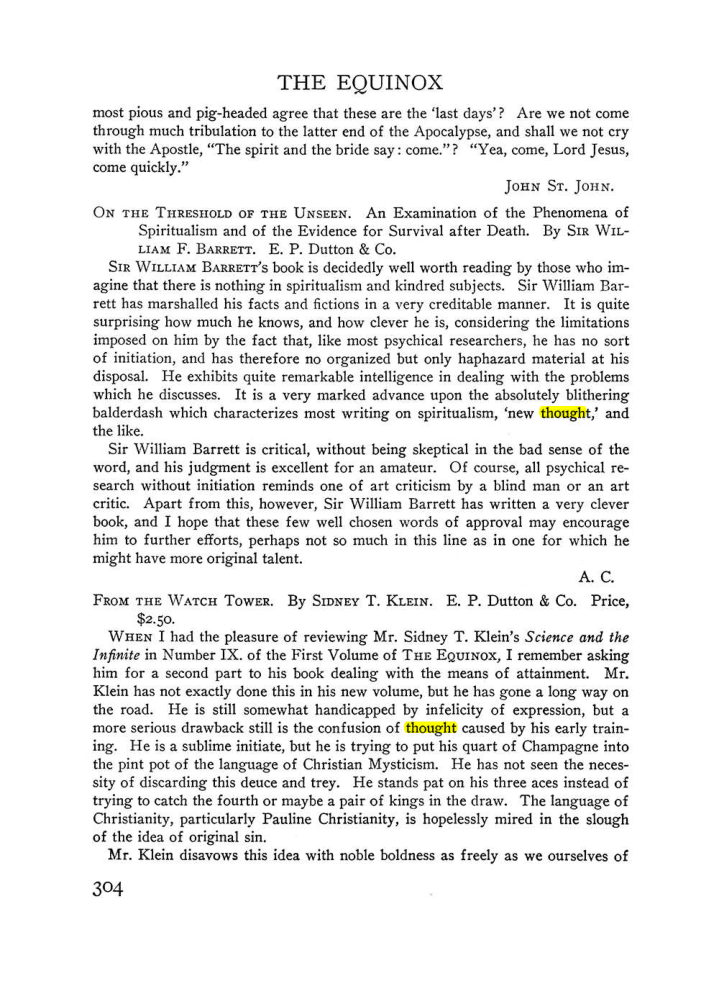 Original scan of The Equinox (Volume III, Number I), PDF page 318