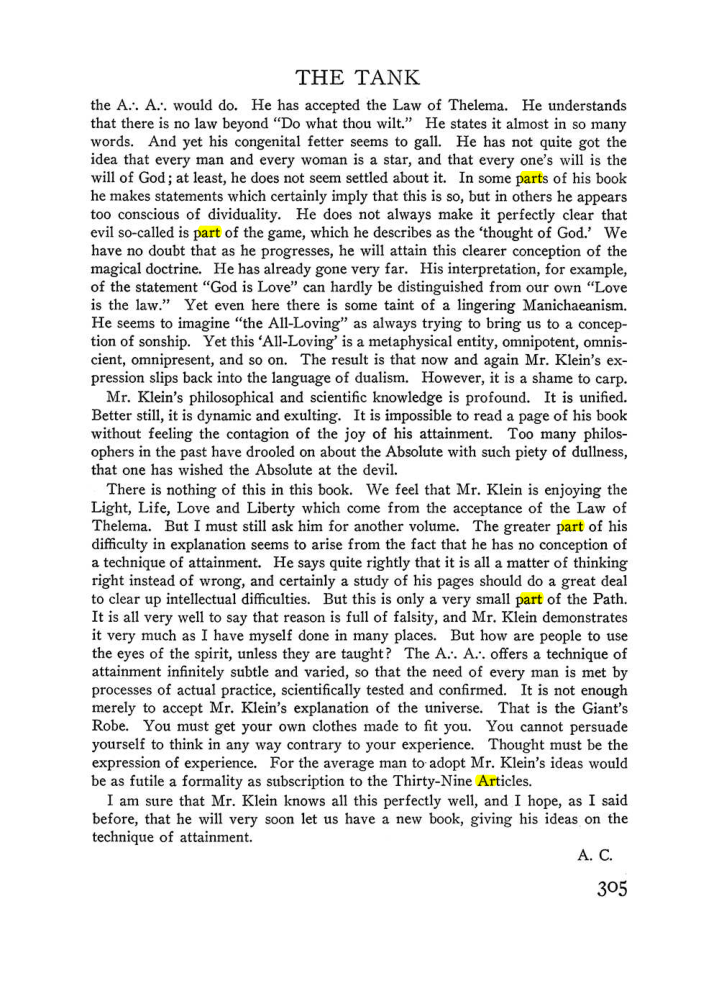 Original scan of The Equinox (Volume III, Number I), PDF page 319