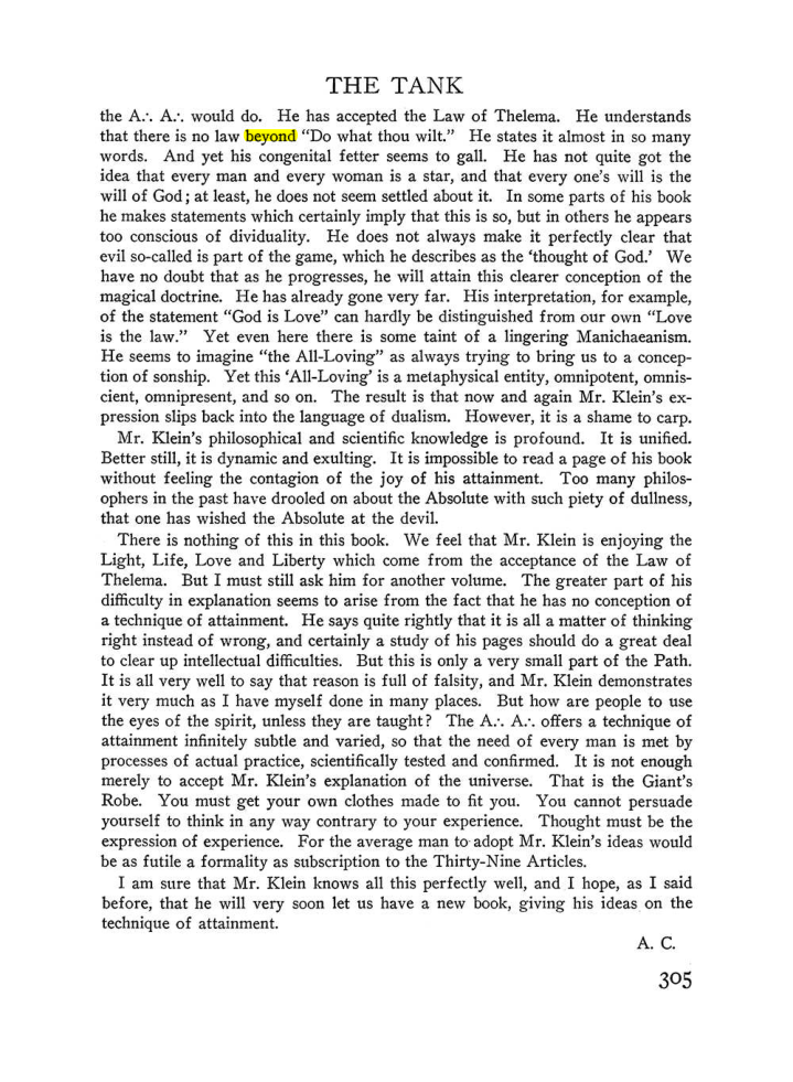 Original scan of The Equinox (Volume III, Number I), PDF page 319