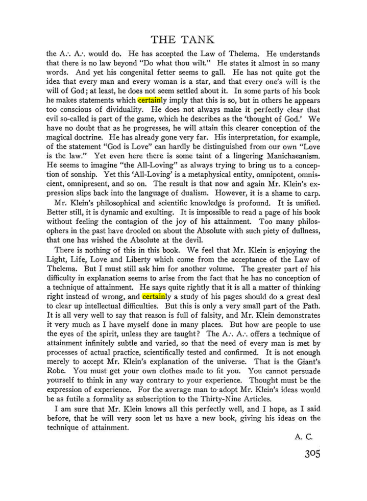 Original scan of The Equinox (Volume III, Number I), PDF page 319