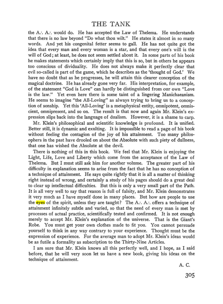 Original scan of The Equinox (Volume III, Number I), PDF page 319