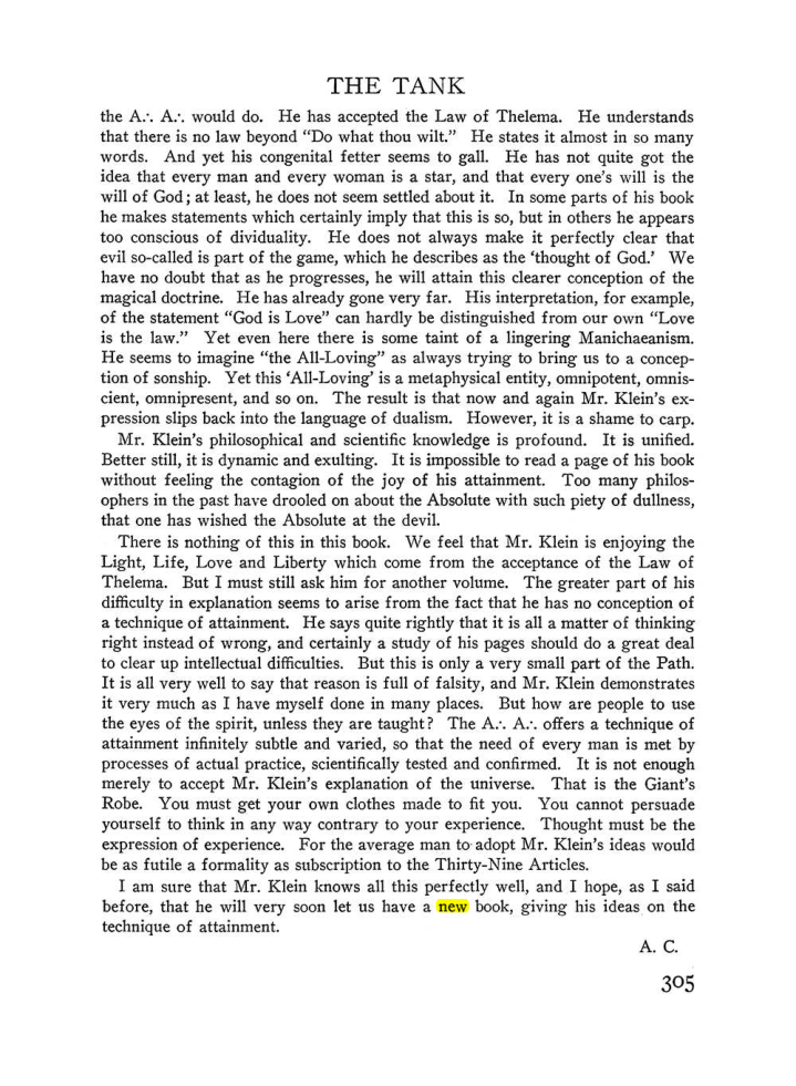 Original scan of The Equinox (Volume III, Number I), PDF page 319