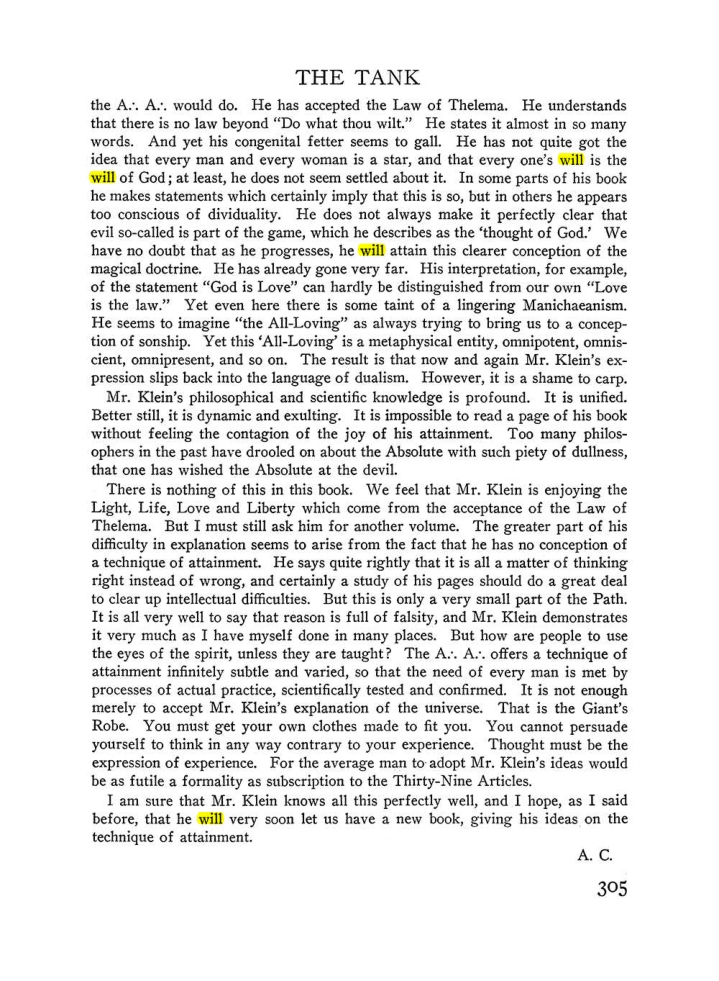 Original scan of The Equinox (Volume III, Number I), PDF page 319