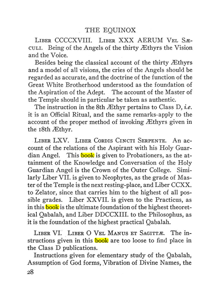 Original scan of The Equinox (Volume III, Number I), PDF page 34