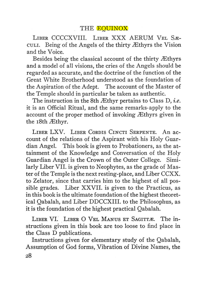 Original scan of The Equinox (Volume III, Number I), PDF page 34