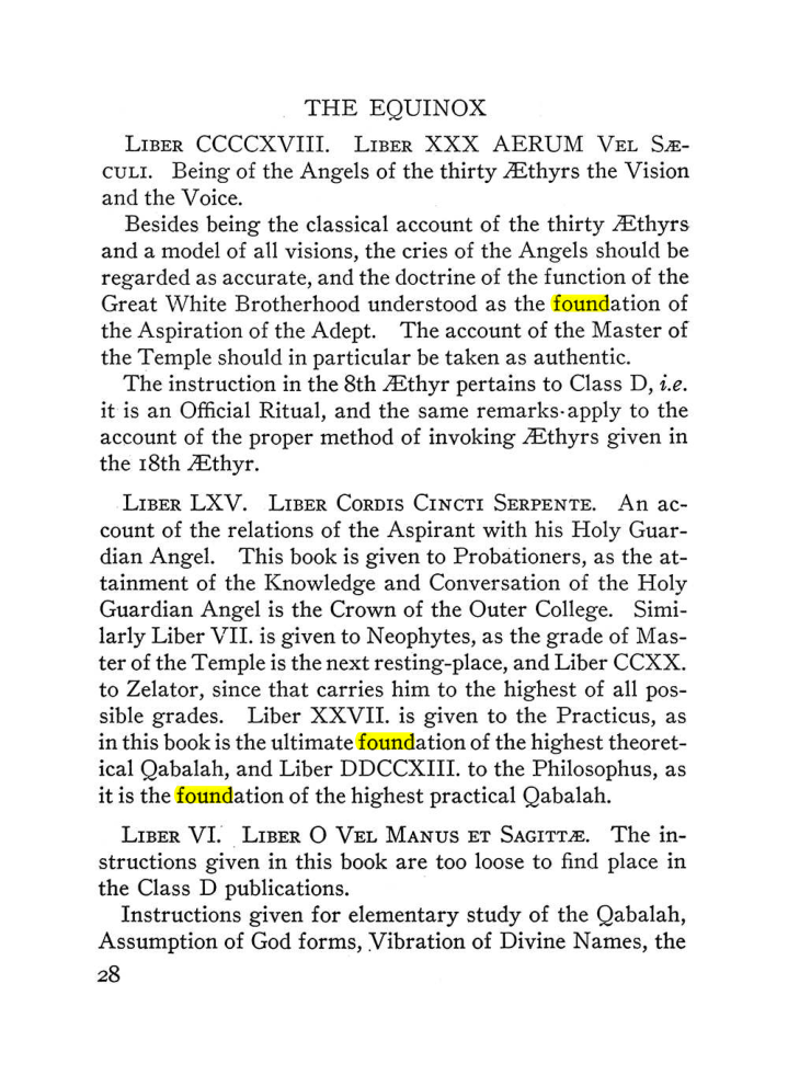 Original scan of The Equinox (Volume III, Number I), PDF page 34