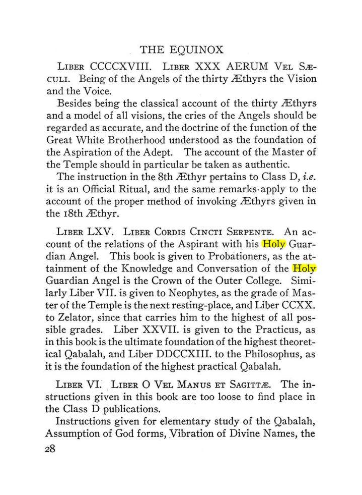 Original scan of The Equinox (Volume III, Number I), PDF page 34