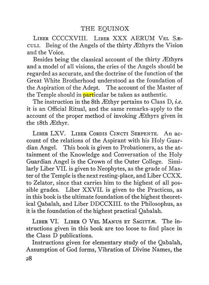 Original scan of The Equinox (Volume III, Number I), PDF page 34