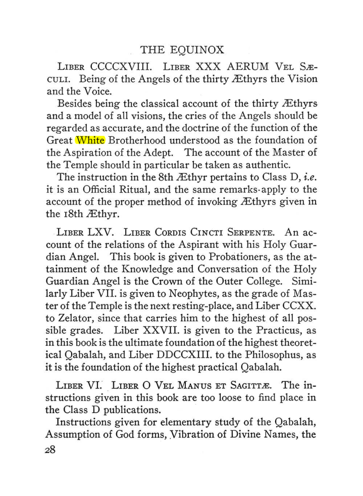 Original scan of The Equinox (Volume III, Number I), PDF page 34