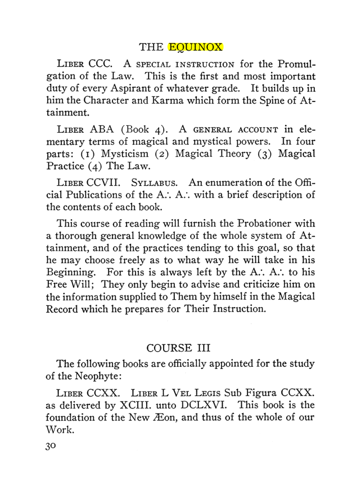 Original scan of The Equinox (Volume III, Number I), PDF page 36