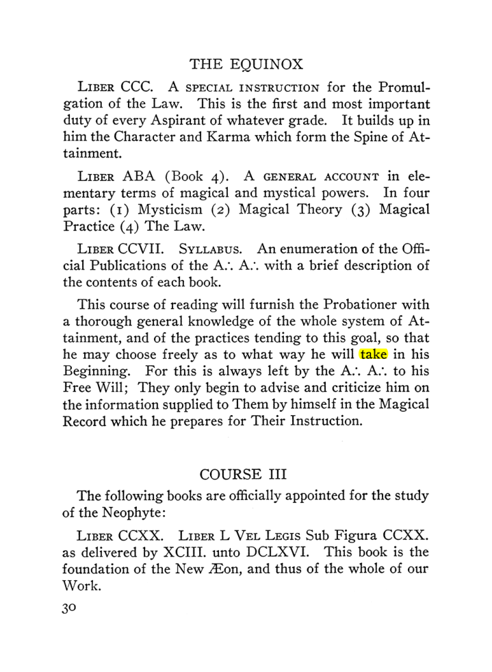Original scan of The Equinox (Volume III, Number I), PDF page 36