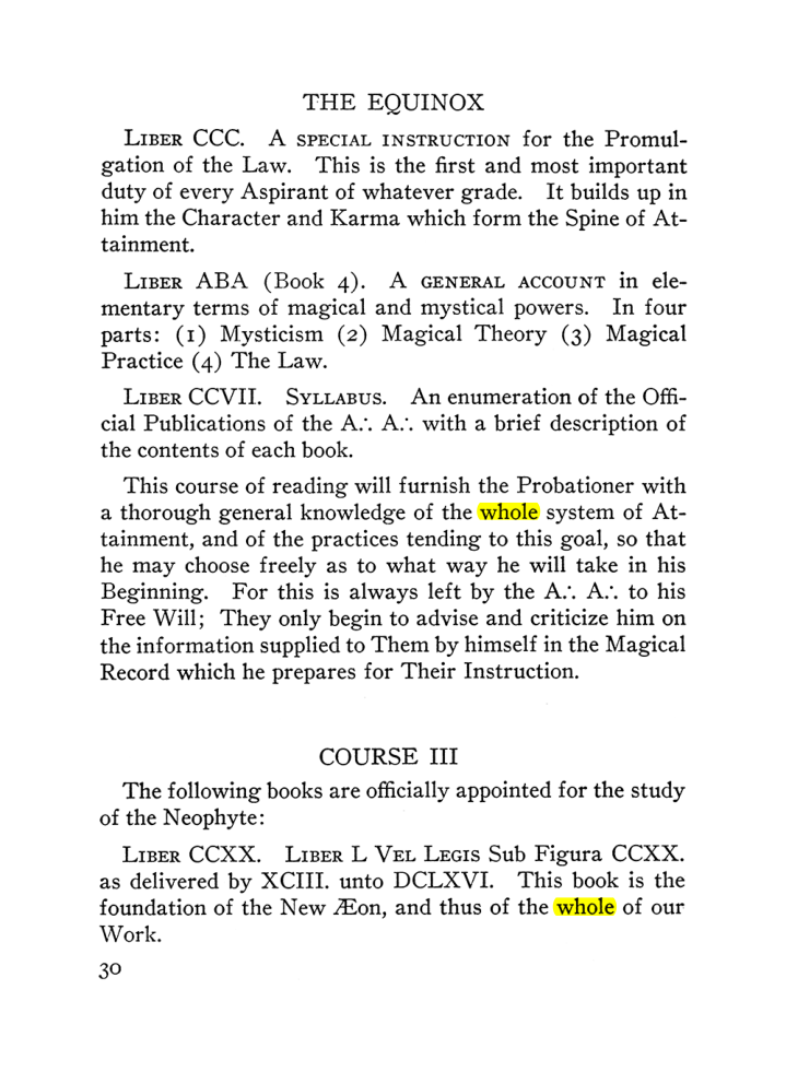 Original scan of The Equinox (Volume III, Number I), PDF page 36