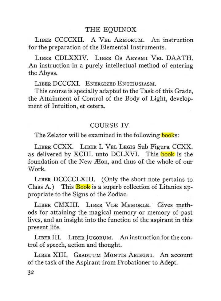 Original scan of The Equinox (Volume III, Number I), PDF page 38