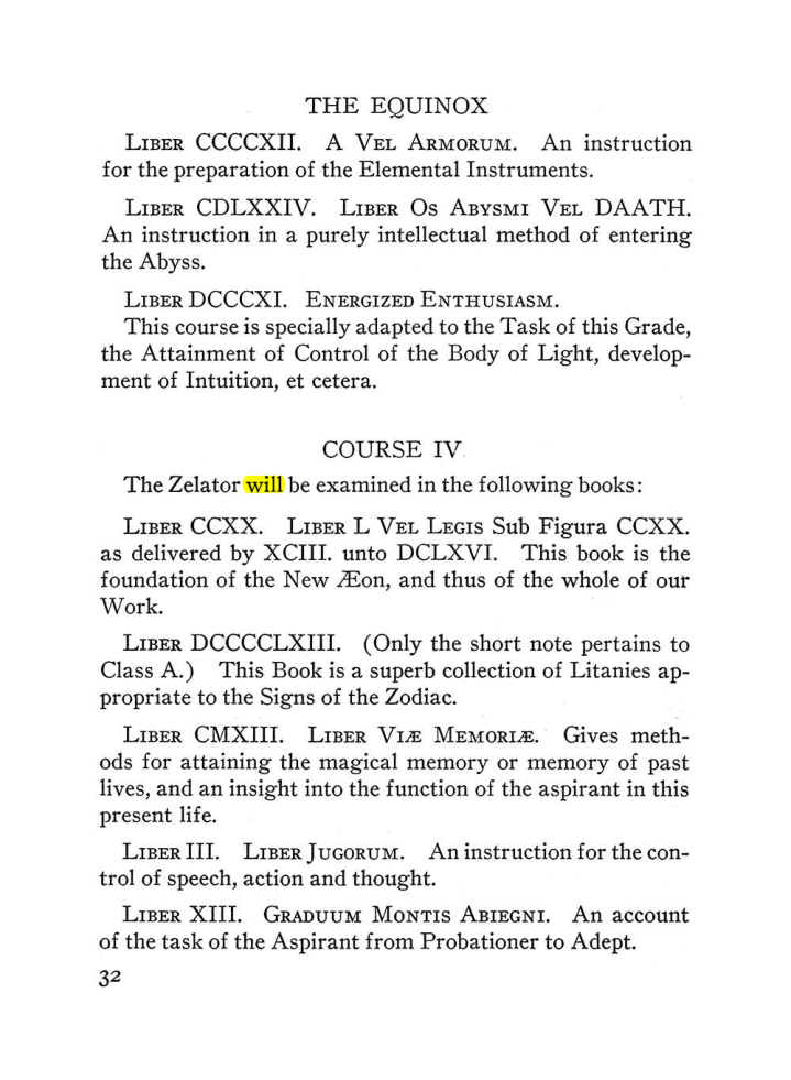 Original scan of The Equinox (Volume III, Number I), PDF page 38