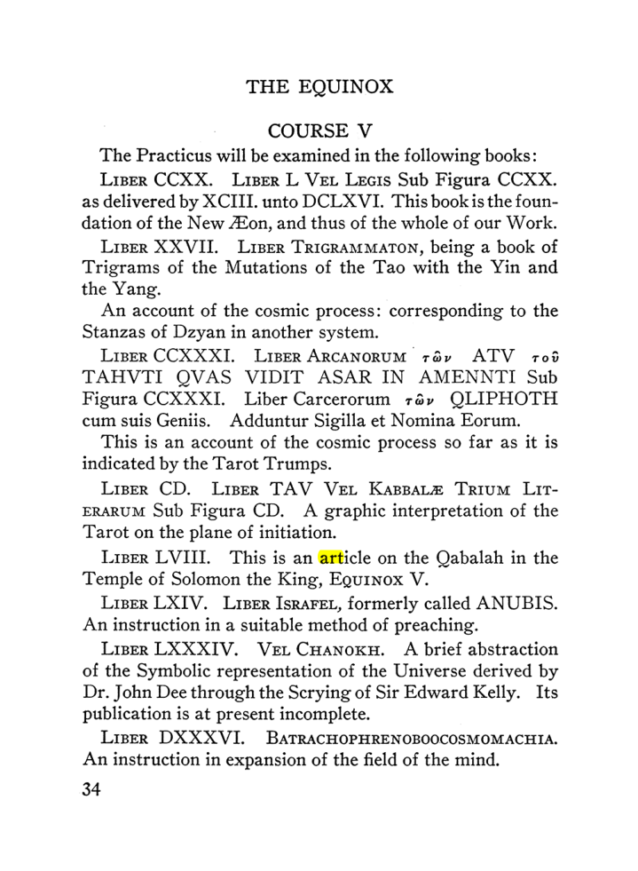 Original scan of The Equinox (Volume III, Number I), PDF page 40