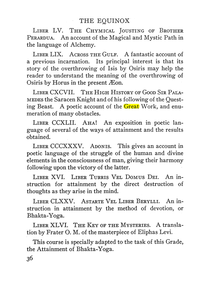 Original scan of The Equinox (Volume III, Number I), PDF page 42