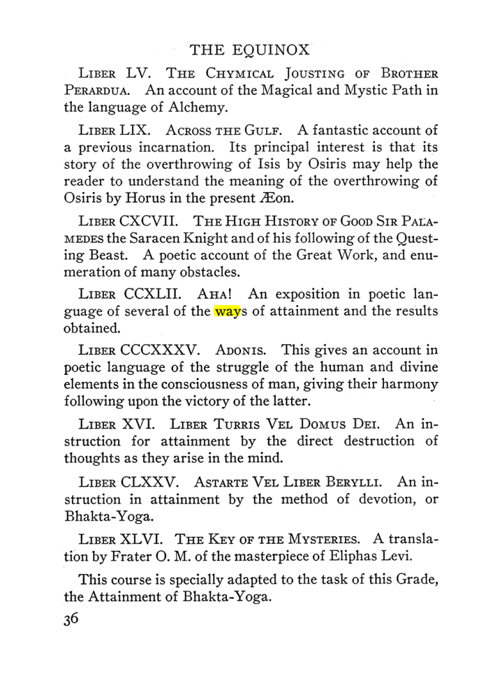 Original scan of The Equinox (Volume III, Number I), PDF page 42