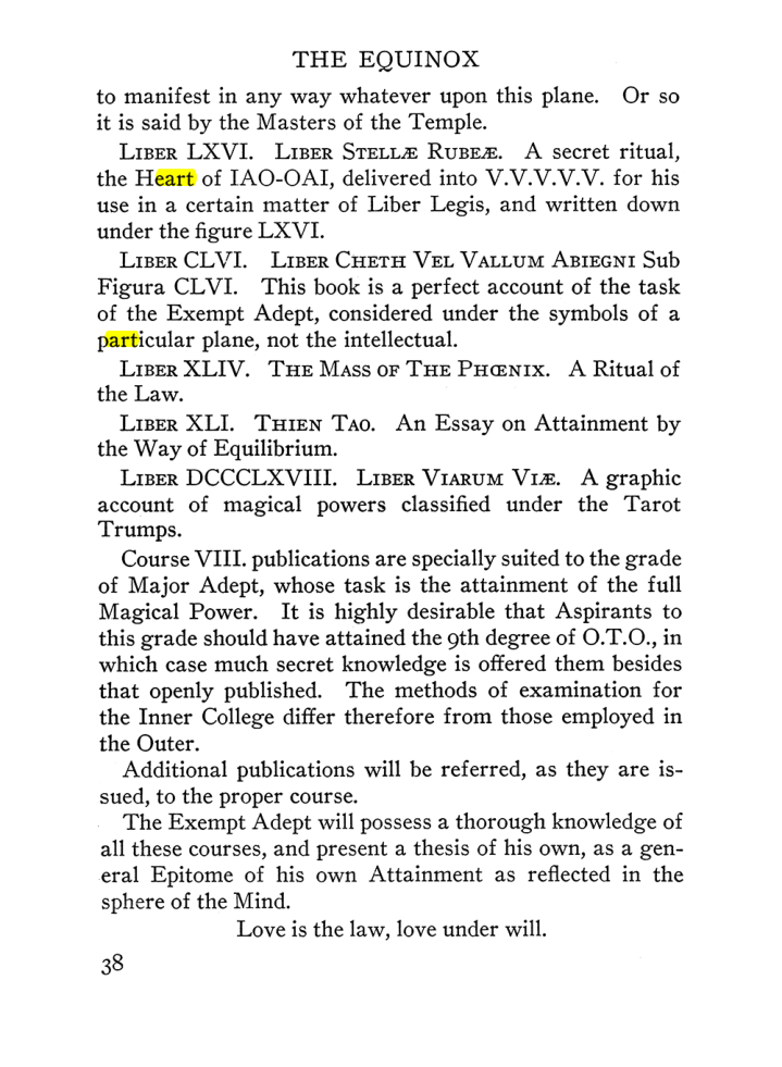 Original scan of The Equinox (Volume III, Number I), PDF page 44