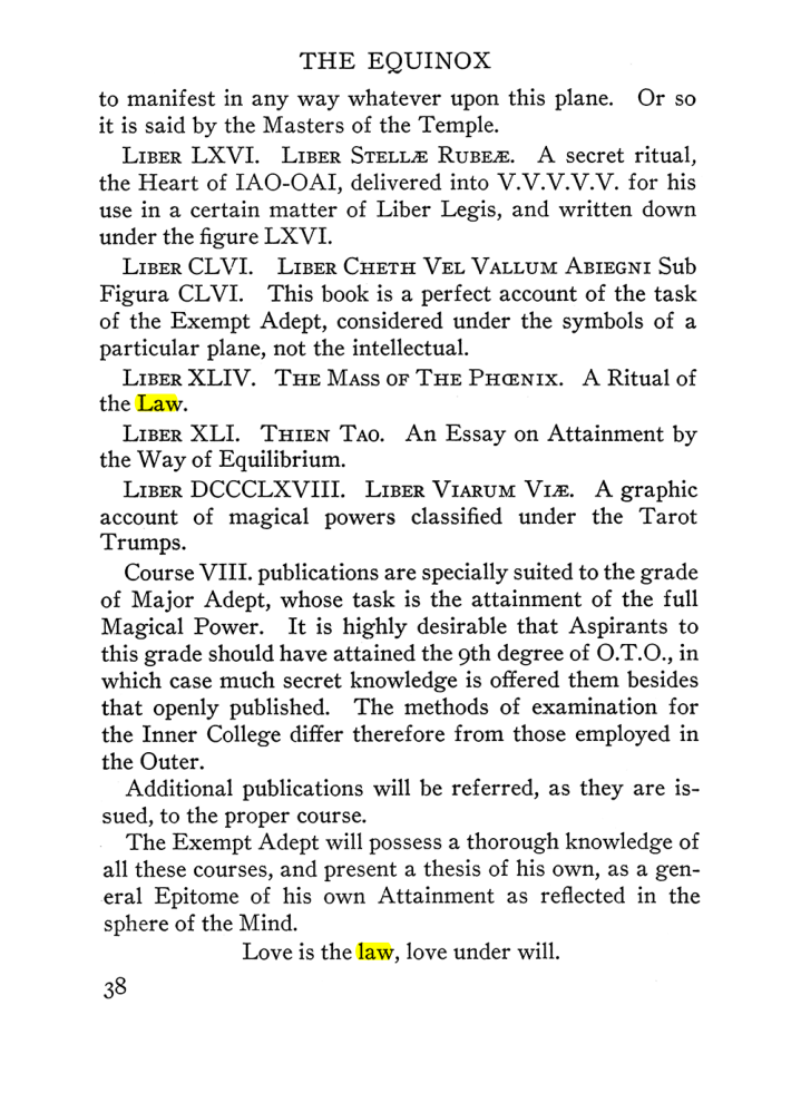 Original scan of The Equinox (Volume III, Number I), PDF page 44
