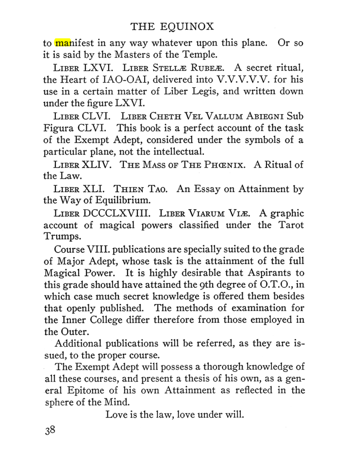 Original scan of The Equinox (Volume III, Number I), PDF page 44