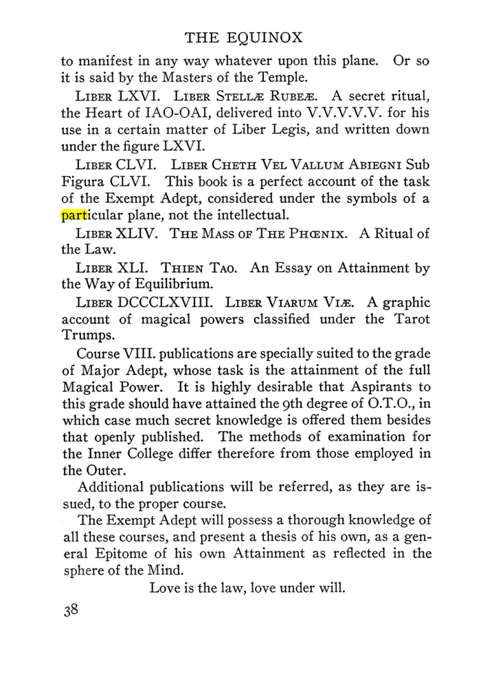 Original scan of The Equinox (Volume III, Number I), PDF page 44
