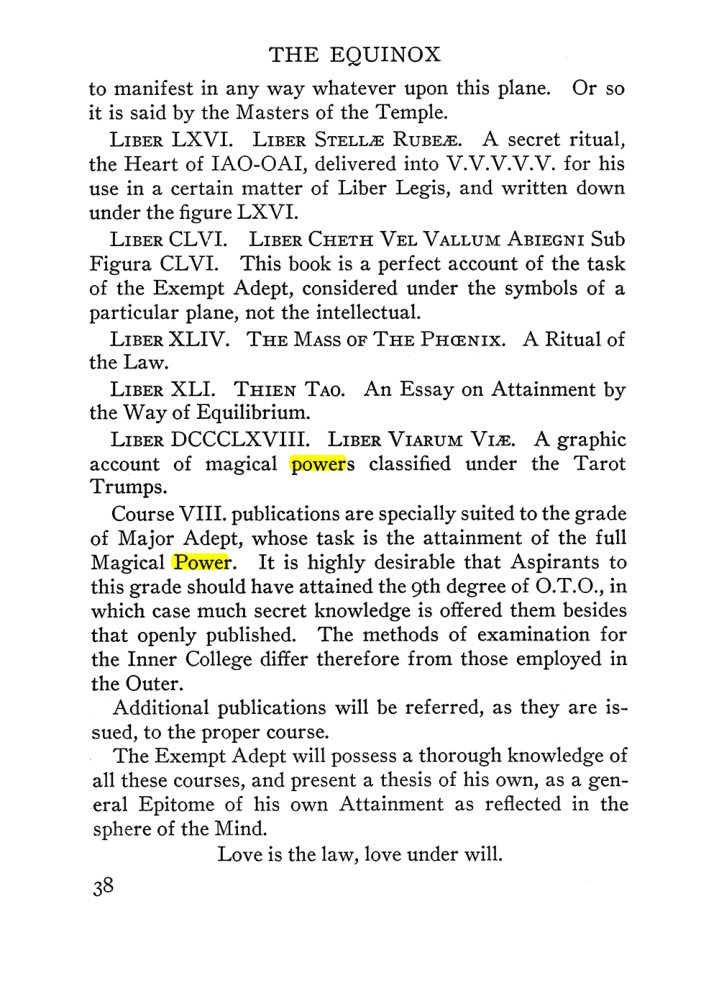 Original scan of The Equinox (Volume III, Number I), PDF page 44