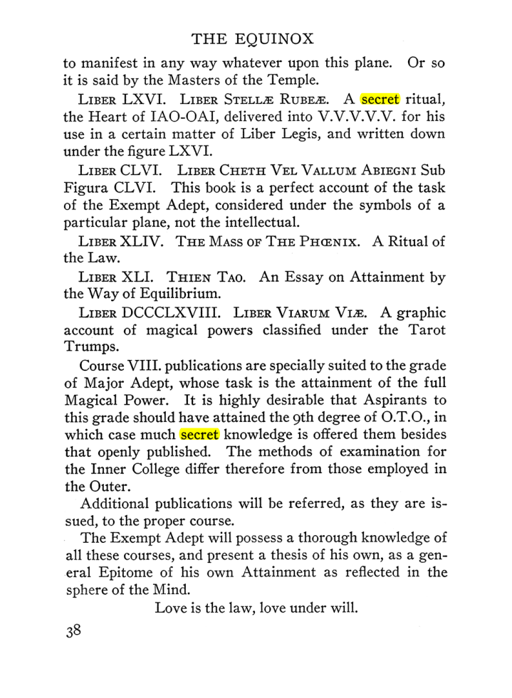 Original scan of The Equinox (Volume III, Number I), PDF page 44
