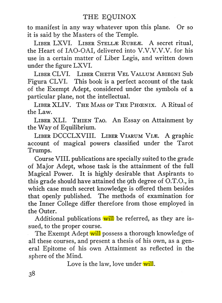 Original scan of The Equinox (Volume III, Number I), PDF page 44