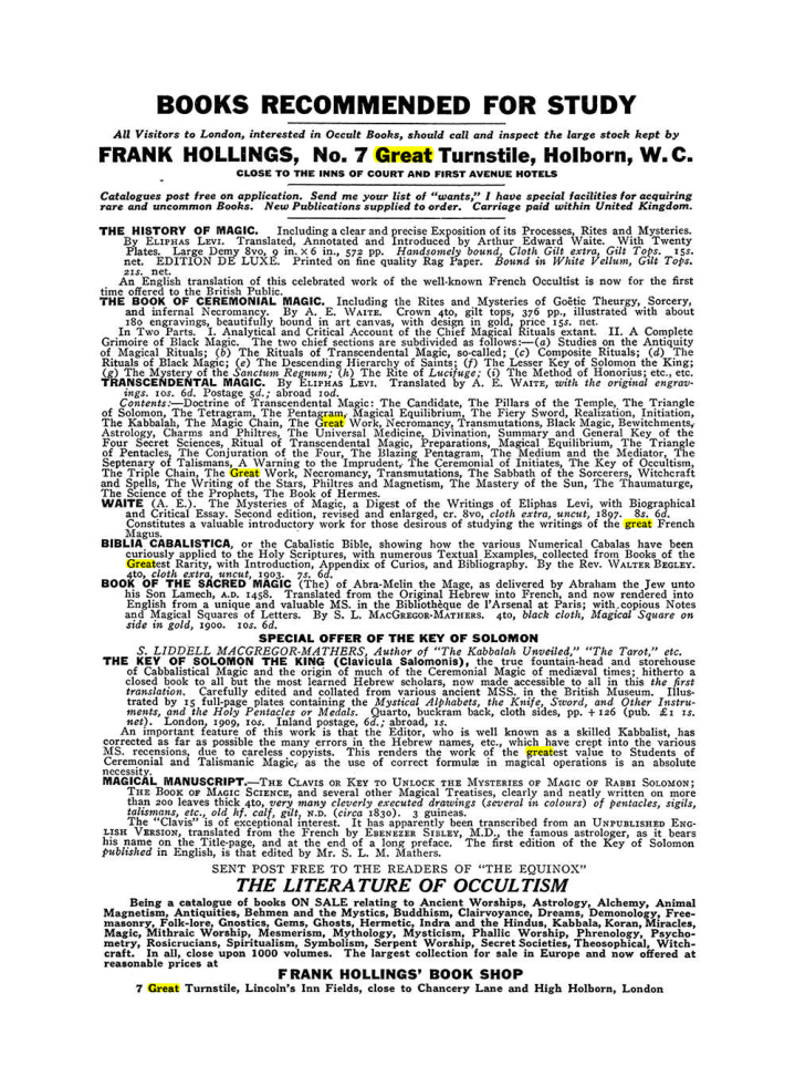 Original scan of The Equinox (Volume III, Number I), PDF page 462