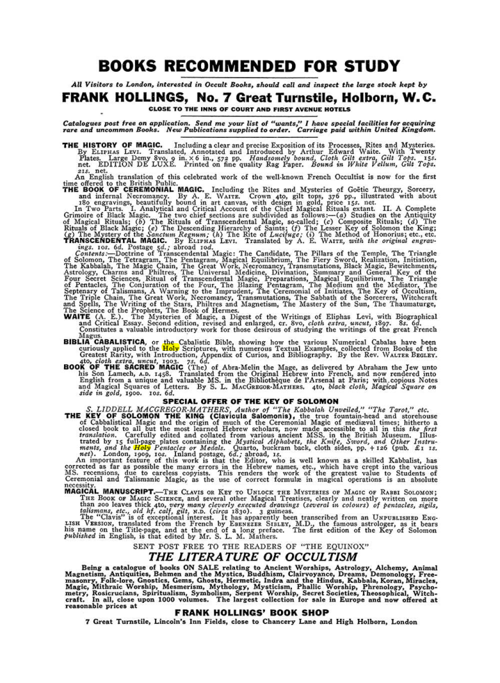 Original scan of The Equinox (Volume III, Number I), PDF page 462