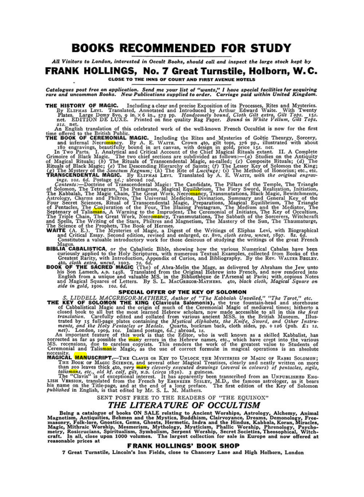 Original scan of The Equinox (Volume III, Number I), PDF page 462