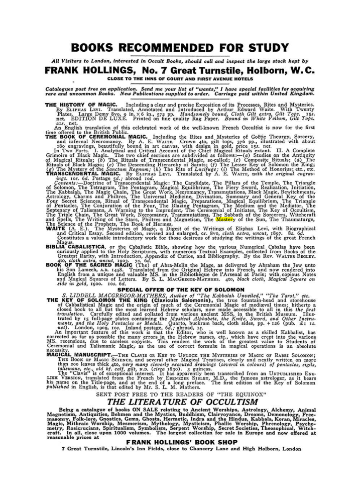 Original scan of The Equinox (Volume III, Number I), PDF page 462