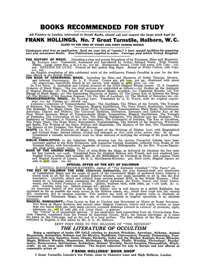 Original scan of The Equinox (Volume III, Number I), PDF page 462