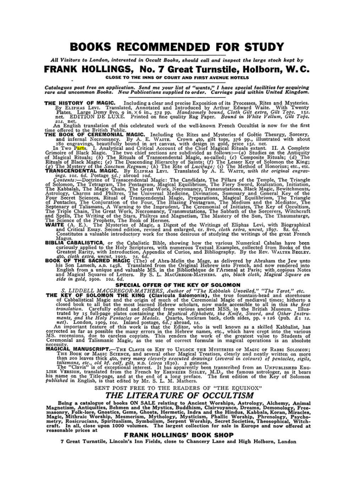 Original scan of The Equinox (Volume III, Number I), PDF page 462