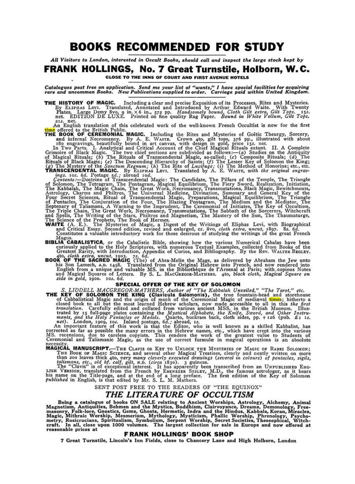 Original scan of The Equinox (Volume III, Number I), PDF page 462
