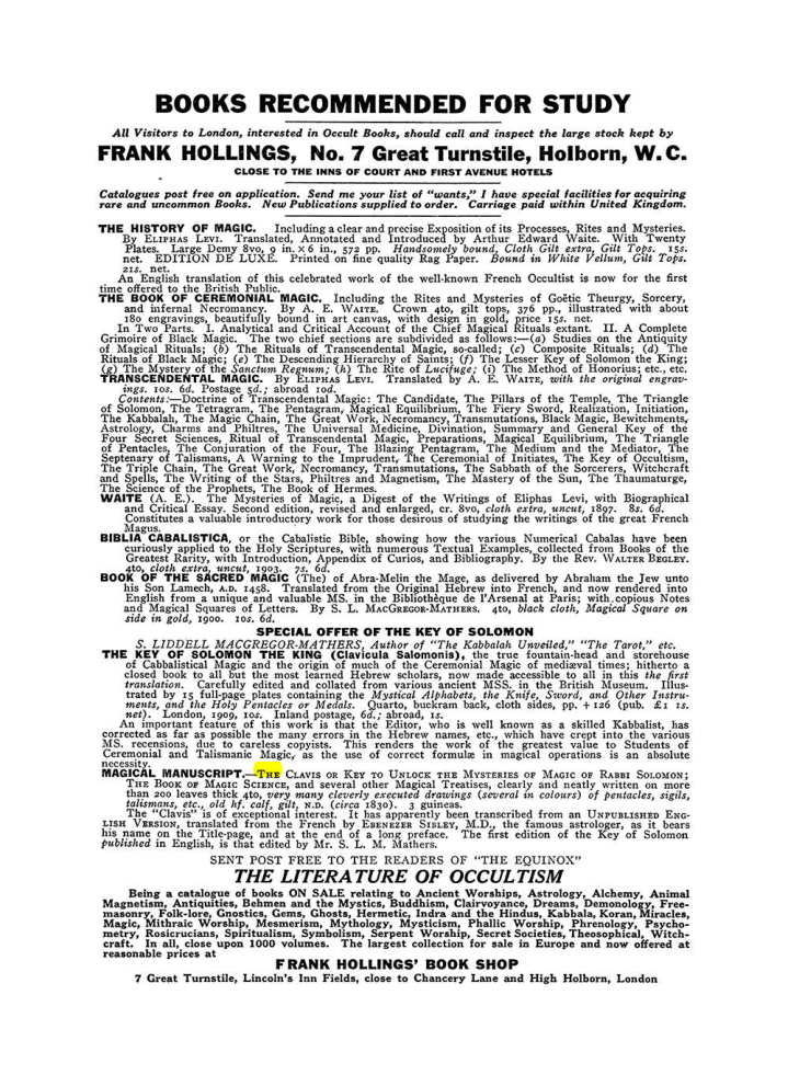 Original scan of The Equinox (Volume III, Number I), PDF page 462