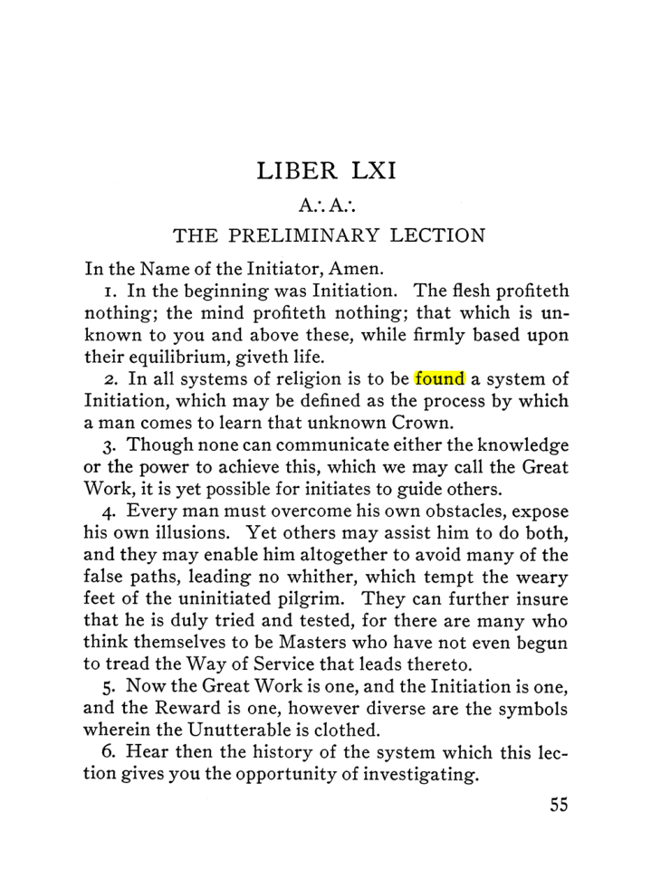 Original scan of The Equinox (Volume III, Number I), PDF page 61