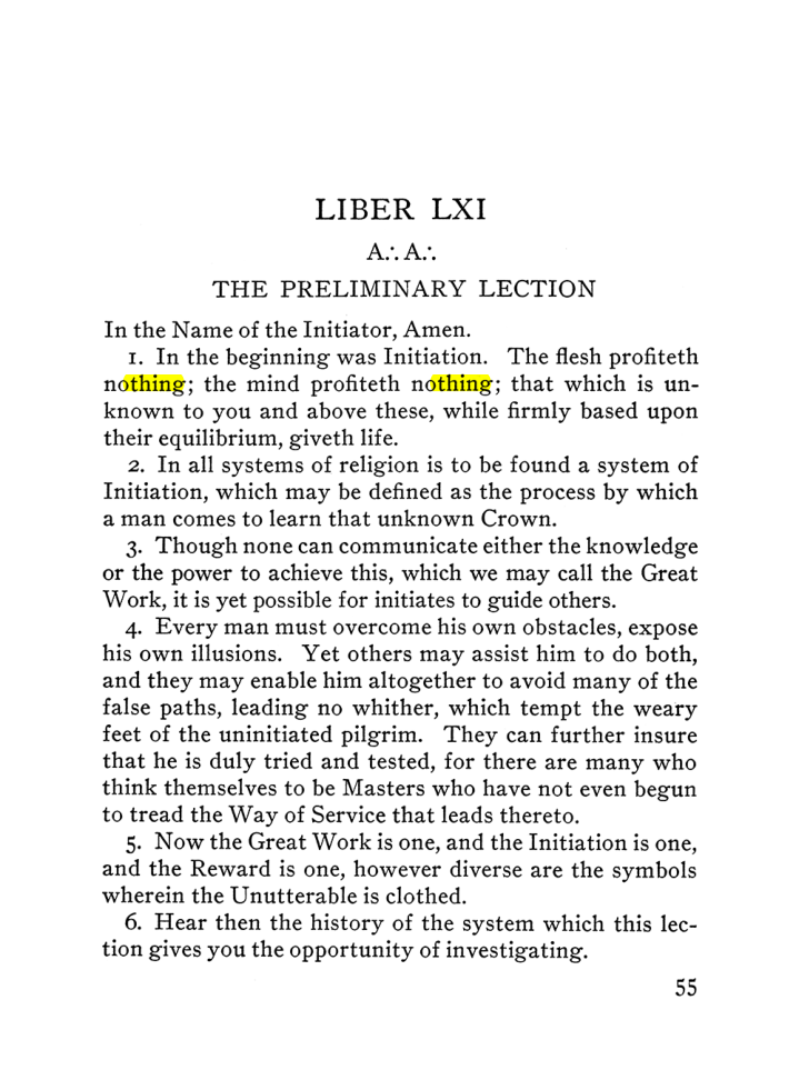 Original scan of The Equinox (Volume III, Number I), PDF page 61