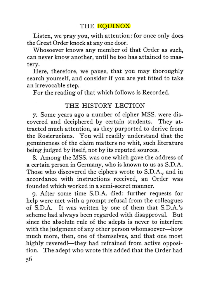 Original scan of The Equinox (Volume III, Number I), PDF page 62
