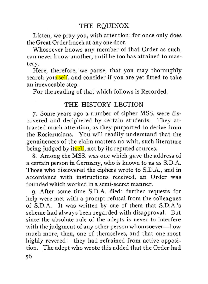 Original scan of The Equinox (Volume III, Number I), PDF page 62
