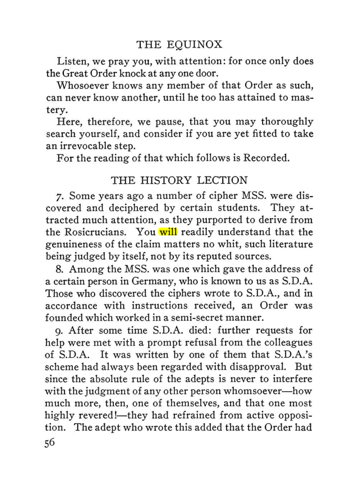 Original scan of The Equinox (Volume III, Number I), PDF page 62