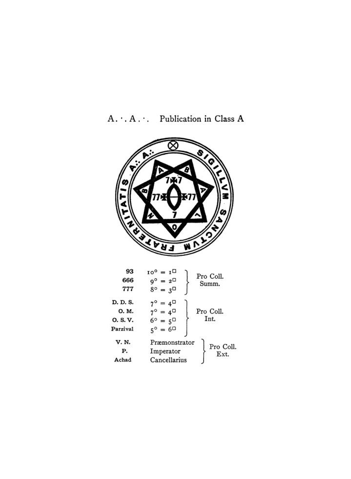 Original scan of The Equinox (Volume III, Number I), PDF page 70