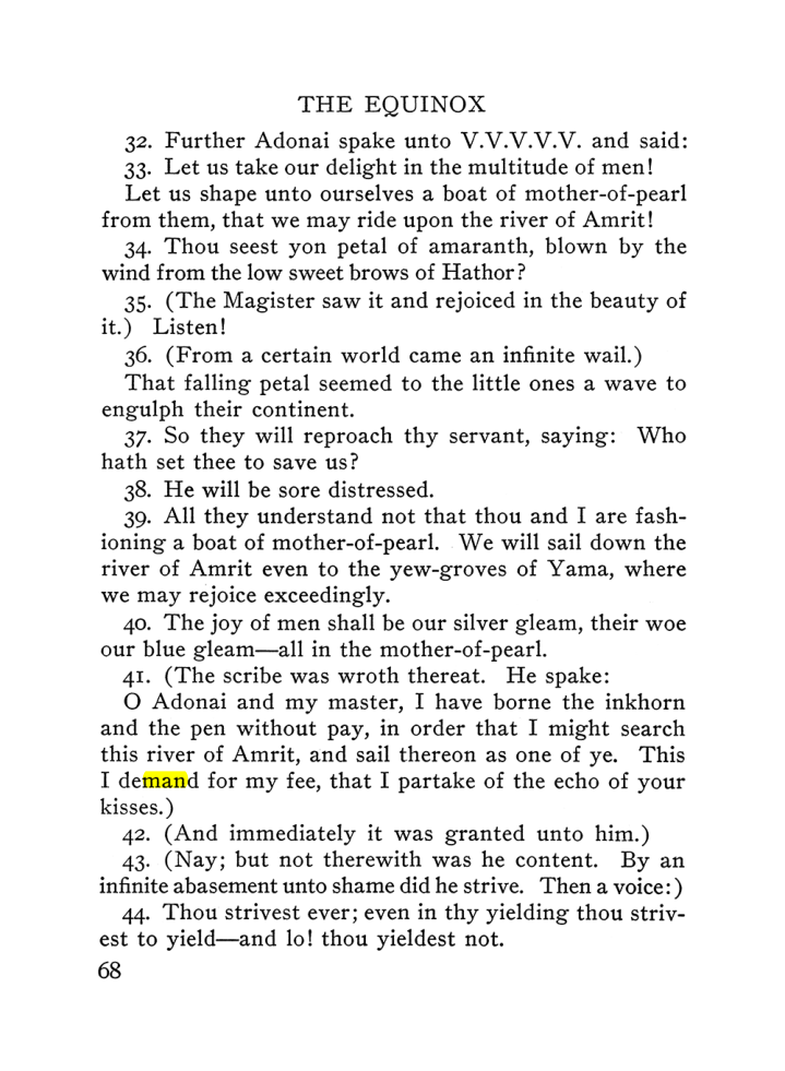 Original scan of The Equinox (Volume III, Number I), PDF page 74