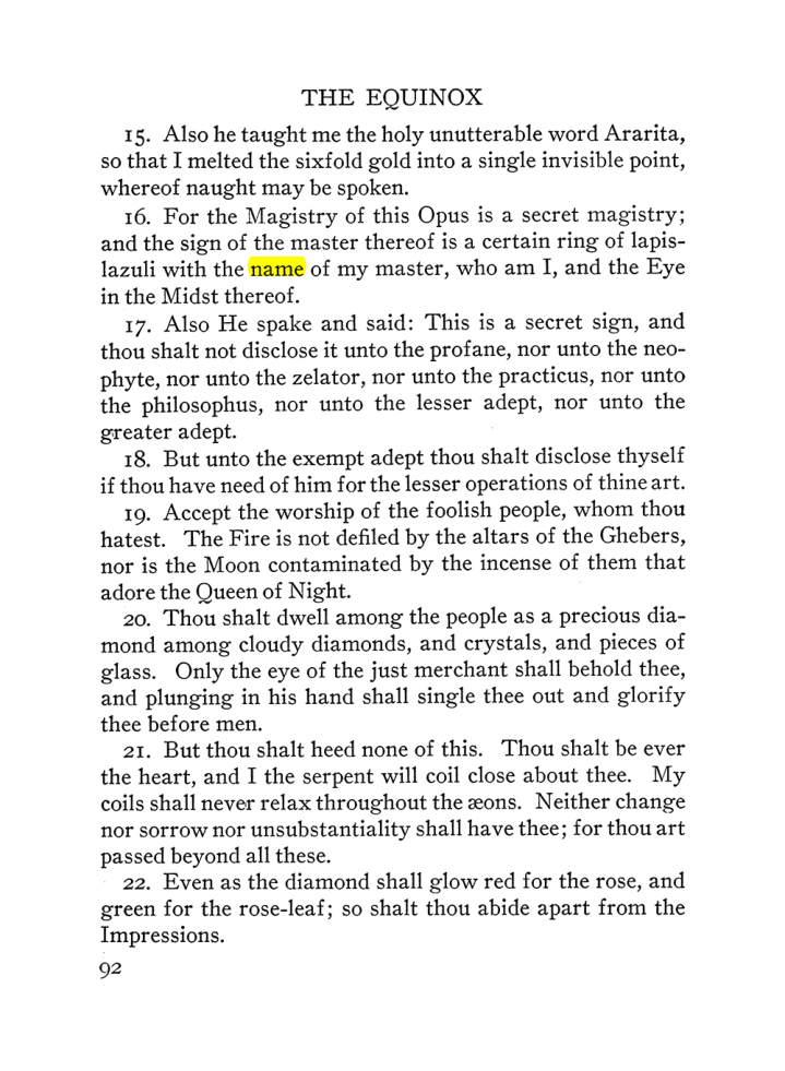 Original scan of The Equinox (Volume III, Number I), PDF page 98