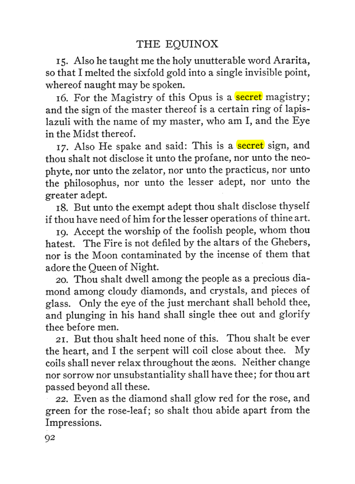 Original scan of The Equinox (Volume III, Number I), PDF page 98