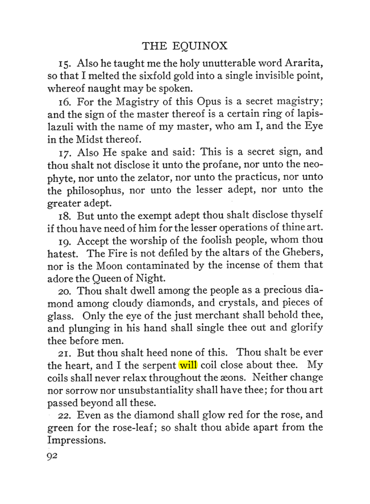 Original scan of The Equinox (Volume III, Number I), PDF page 98