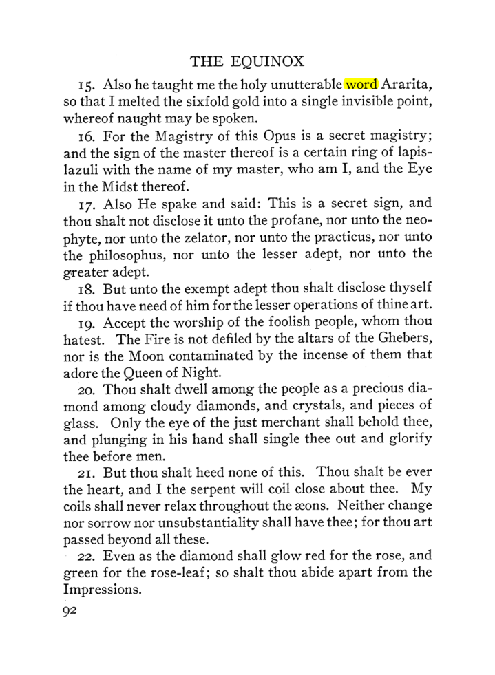 Original scan of The Equinox (Volume III, Number I), PDF page 98