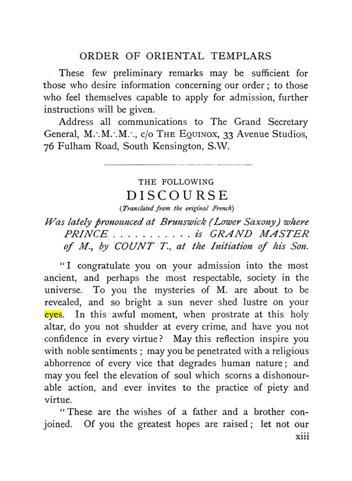 Original scan of The Equinox (Volume I, Number X), PDF page 13