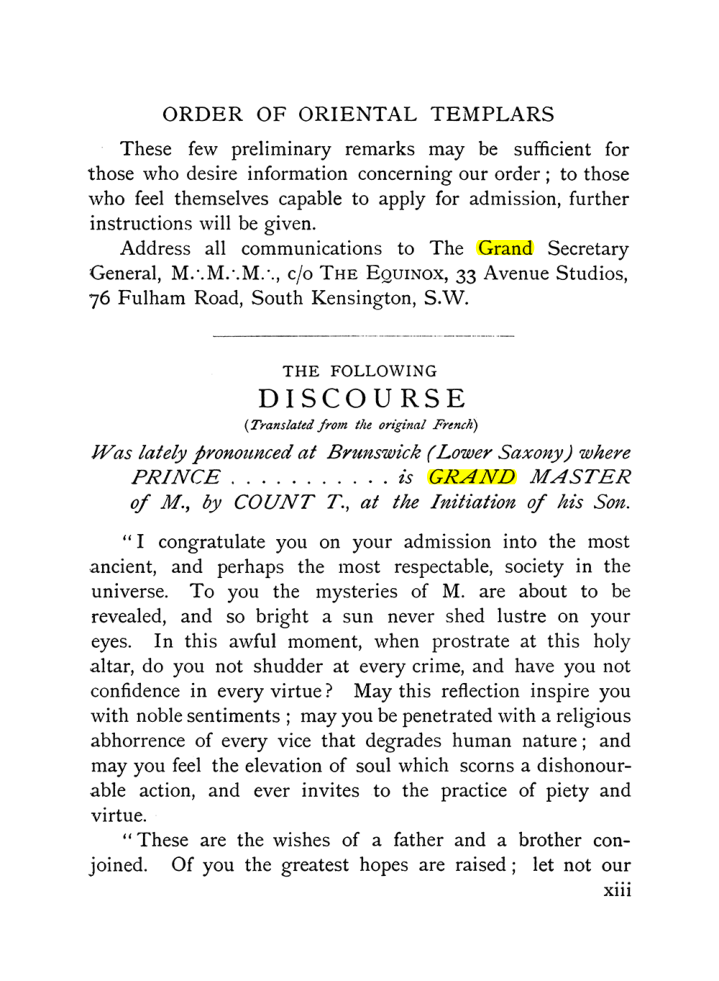 Original scan of The Equinox (Volume I, Number X), PDF page 13